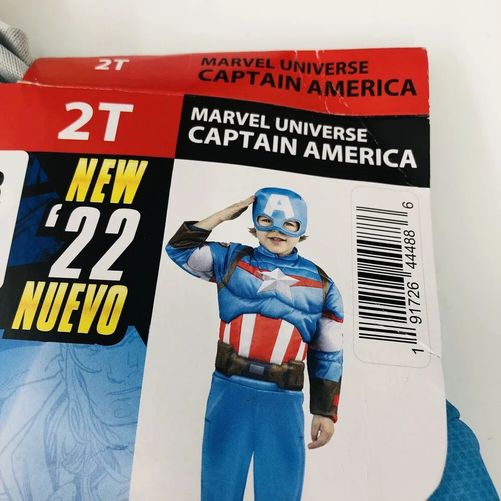 Rubie's Marvel Universe Captain America Boy's Costume Size 2T Toddler Cosplay